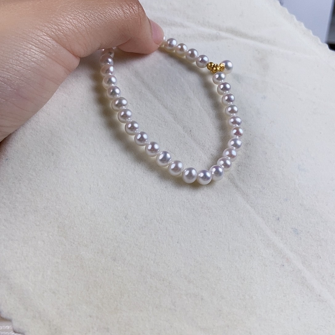 淡水珍珠手绳银S925镶嵌