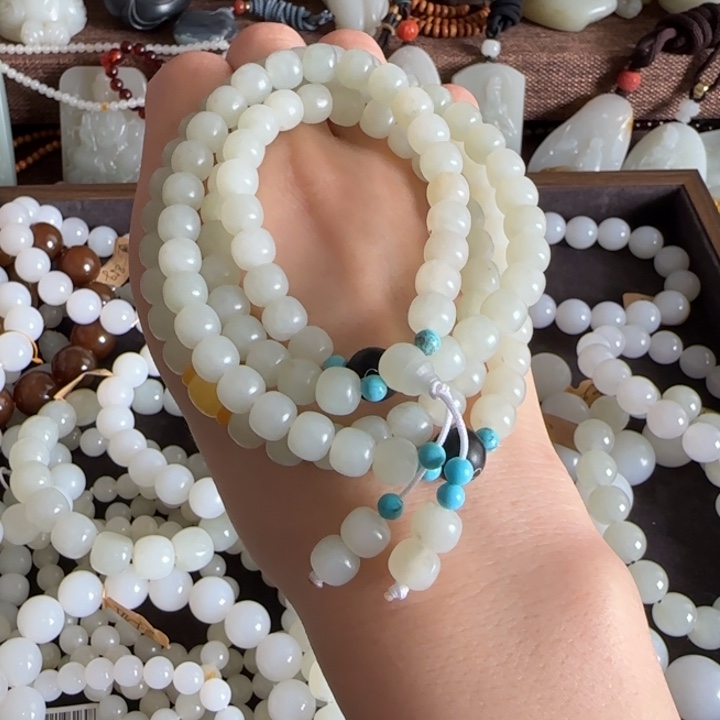 和田玉手链未镶嵌文*