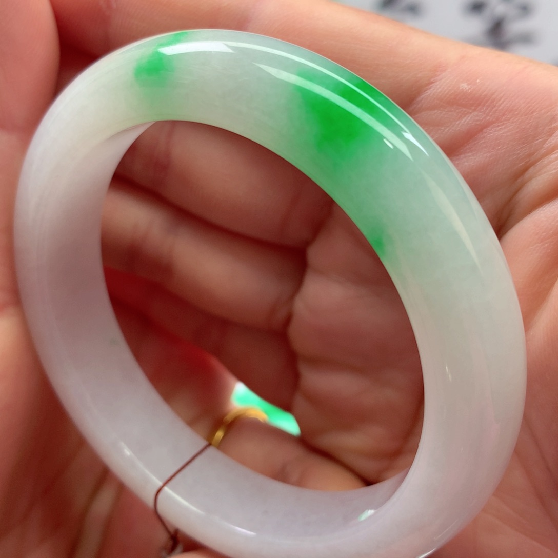 未镶嵌手镯翡翠缅甸53.8圈口