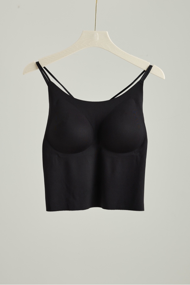 【睡美人】时尚百搭桑蚕丝带胸垫小吊带