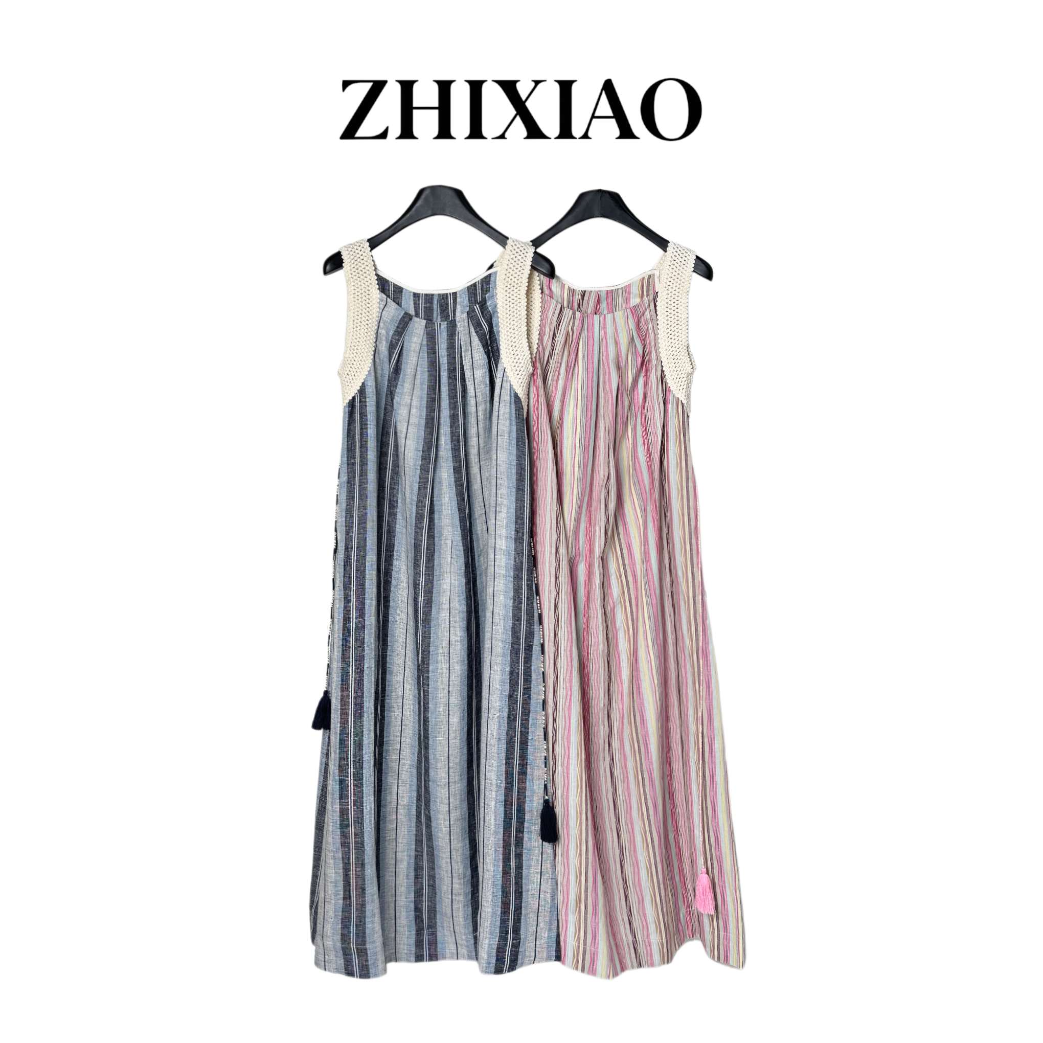 【ZHIXIAO】夏季新款：镂空拼接连衣裙95173