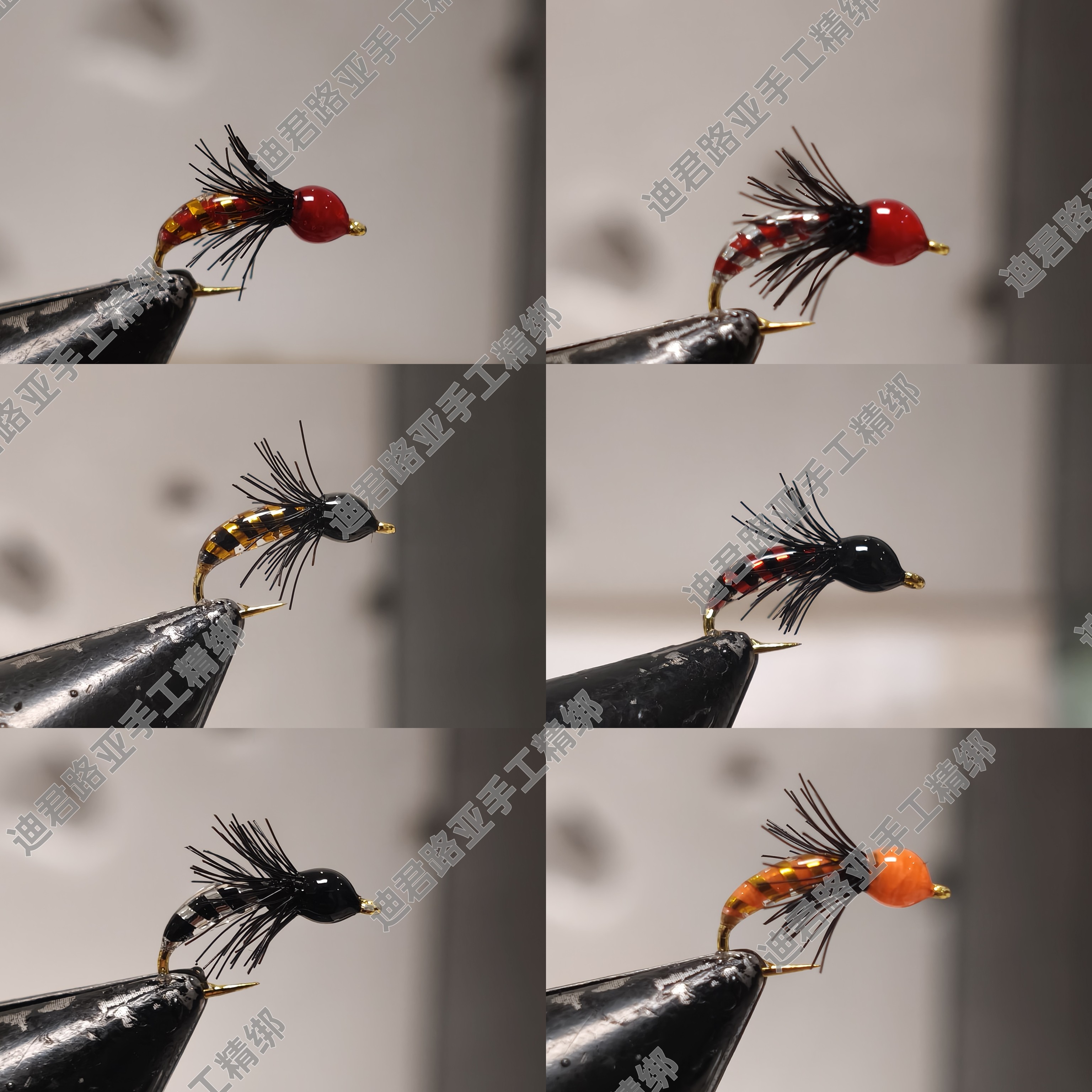 高亮驼背魔蚊飞蝇钩手工精绑白条马口溪哥桃花雅罗军鱼罗非大眼鳊