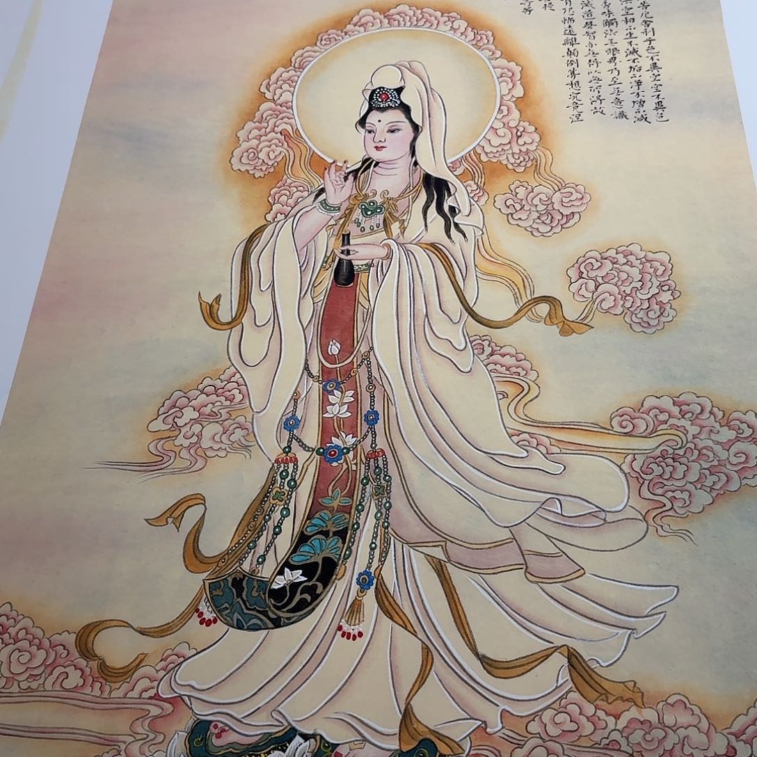 道***旺国画白衣观音一副作品