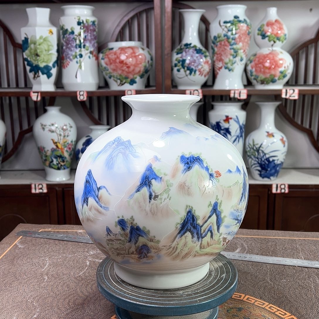 摆件景德镇陶瓷石千里