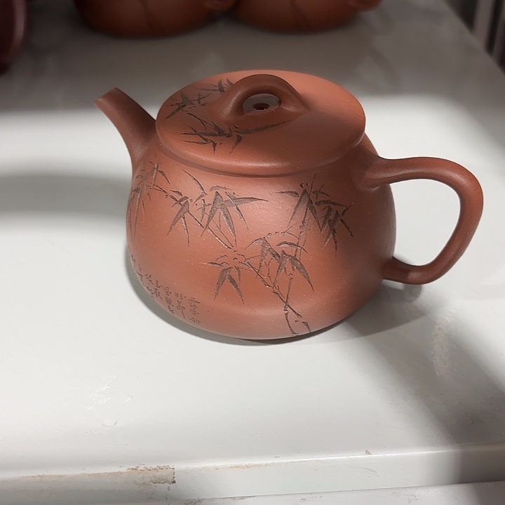 底槽清紫泥150cc柱瓢紫砂壶