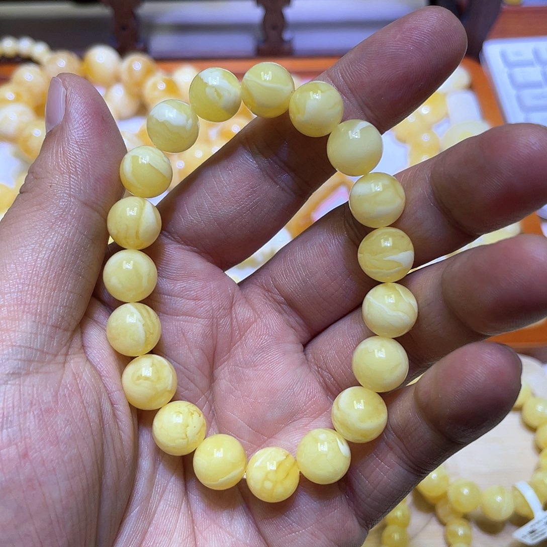 未镶嵌蜜蜡手串10mm➕妖花