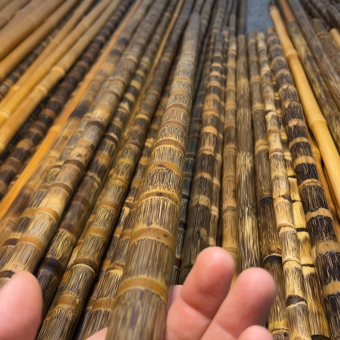 怦***然竹精美金丝实心竹80cm长直径2.1-2.2cm