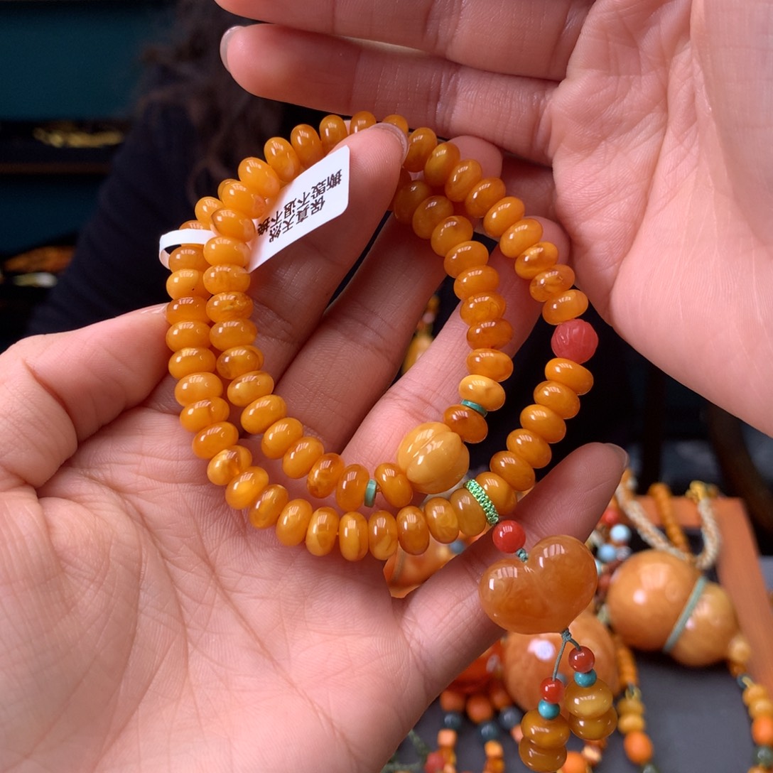 蜜蜡未镶嵌手串天然
