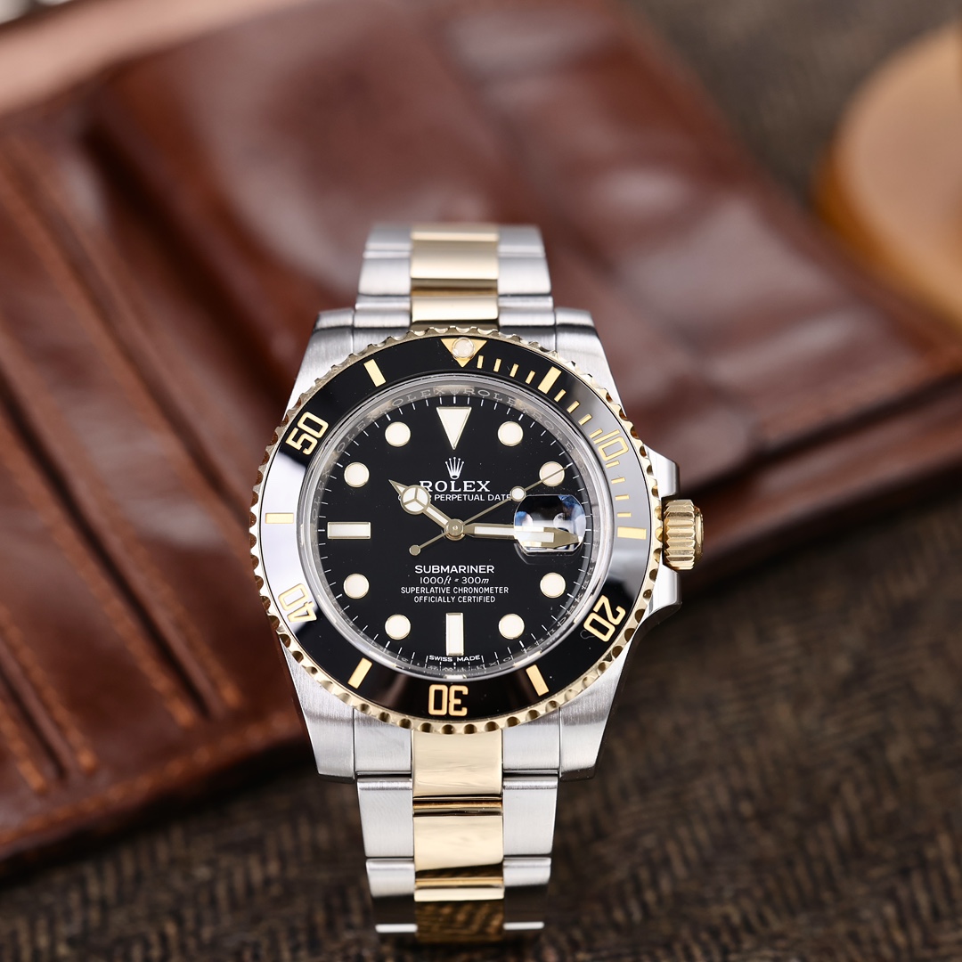 95新 Rolex/劳力士 116613 间金黑水鬼 2017年保卡