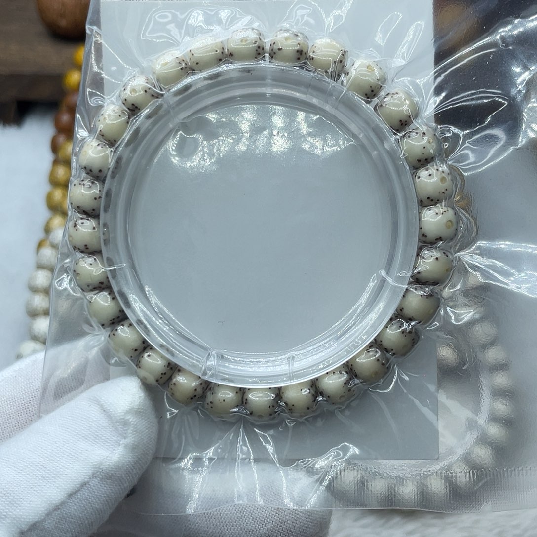 手串星月菩提原生态石玉8✖️7通体留白