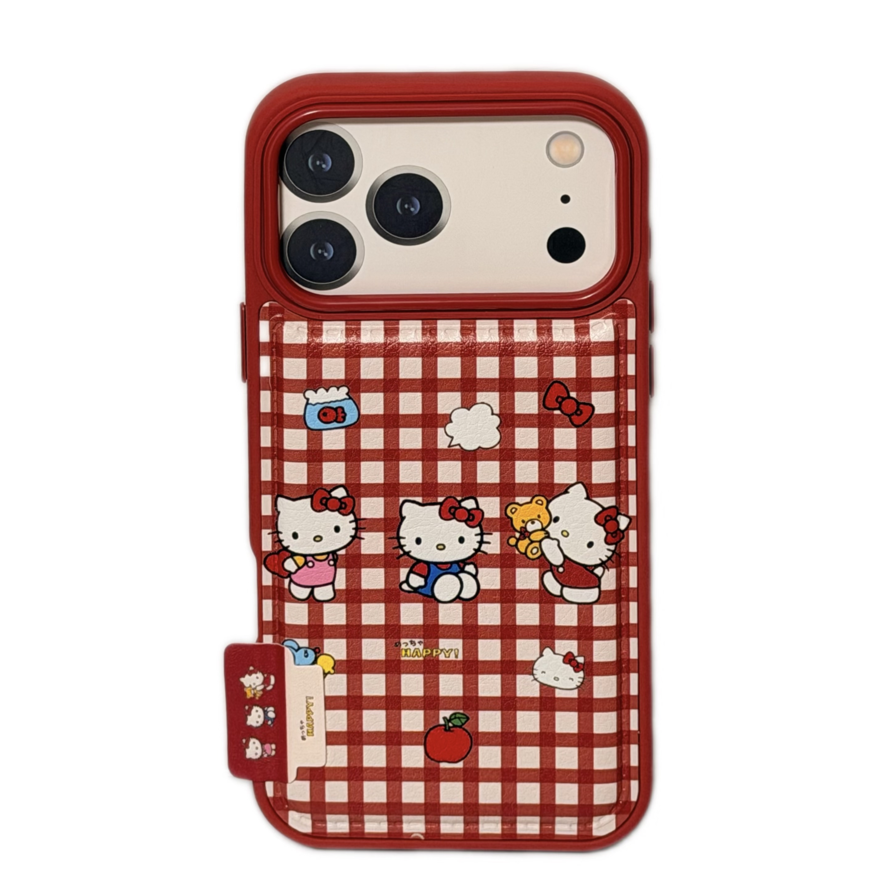 【复古红格子Kt】卡通可爱适用苹果17pro手机壳创意iPhone16/15个性