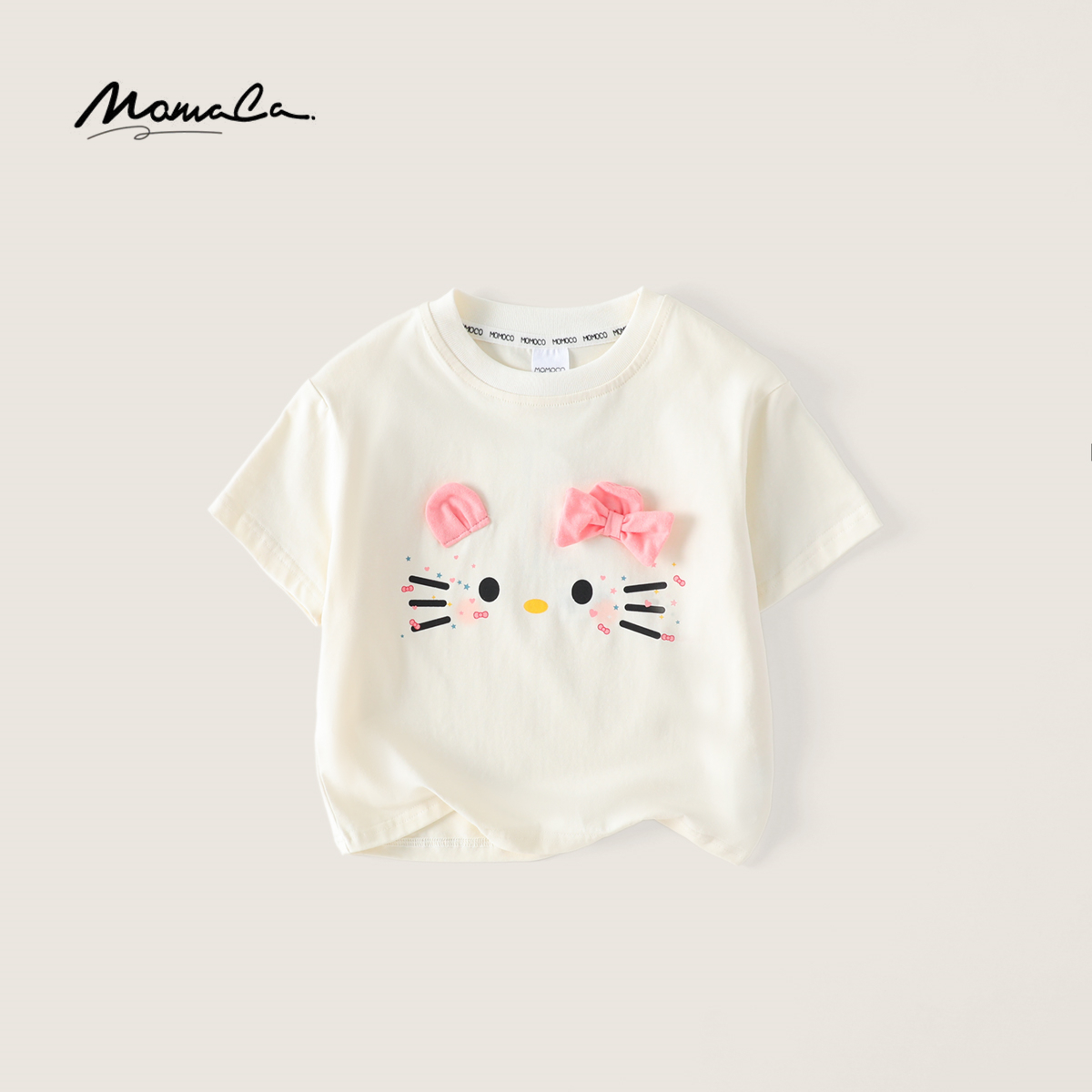 MOMOCO夏季款女童印花T恤77620235012