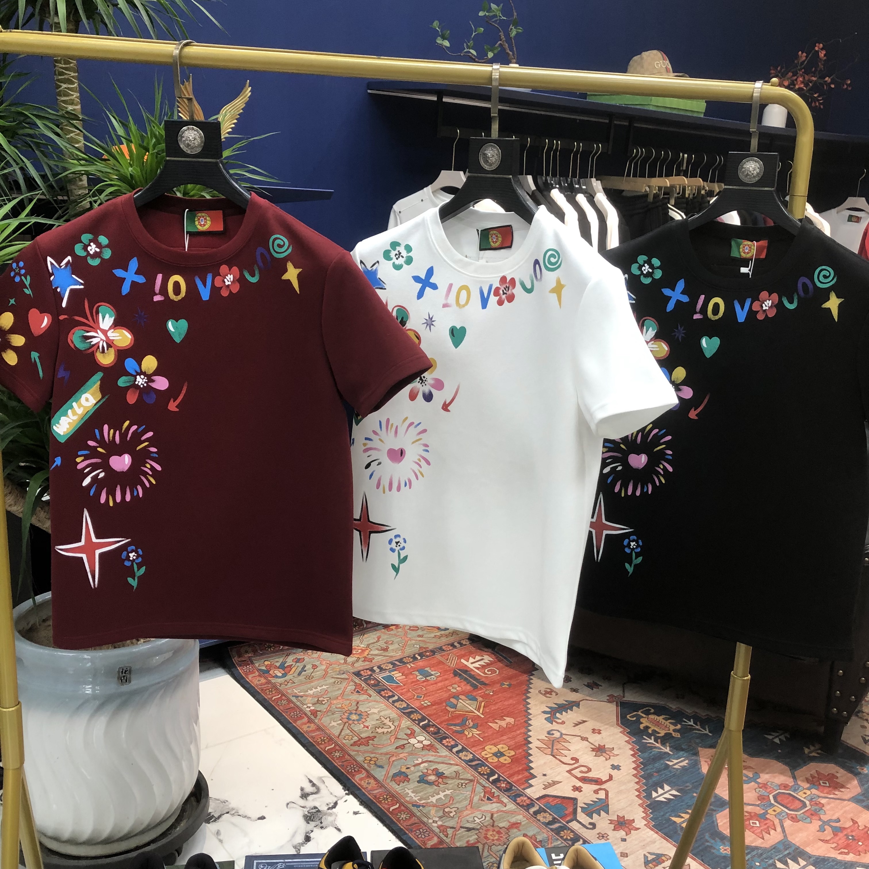 TS 960 冬季加厚彩绘涂鸦潮流短袖