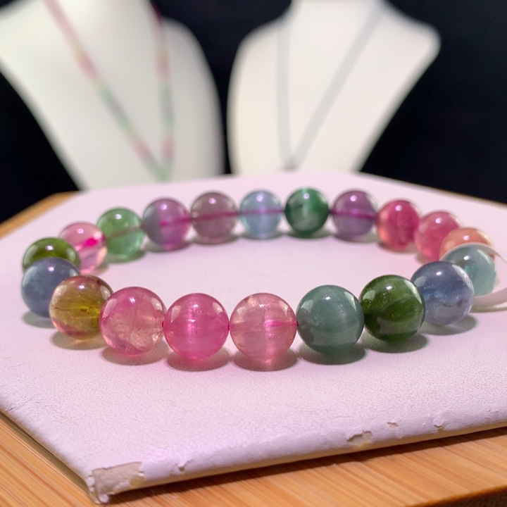 双色碧玺手链未镶嵌