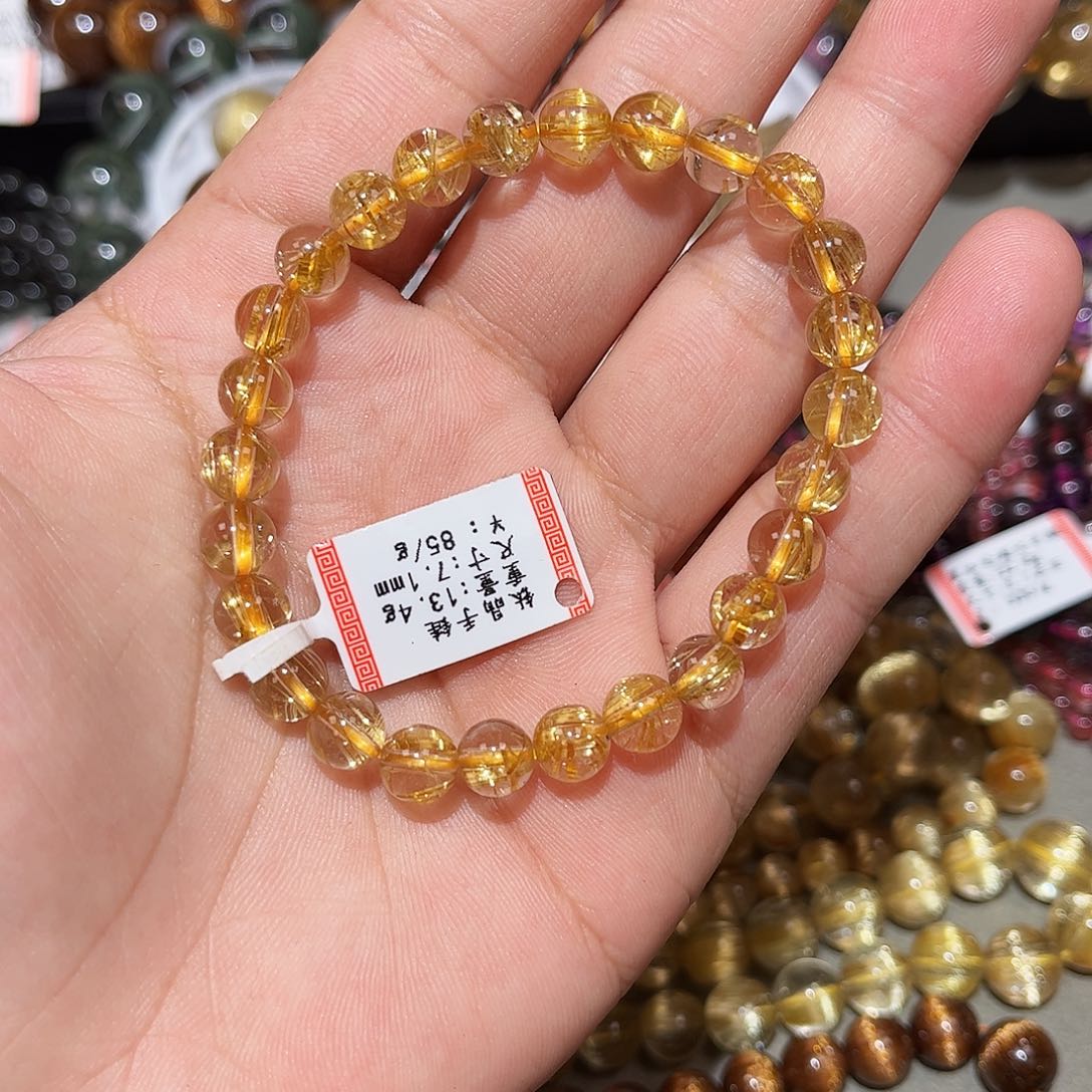 水晶手链未镶嵌钛晶手串