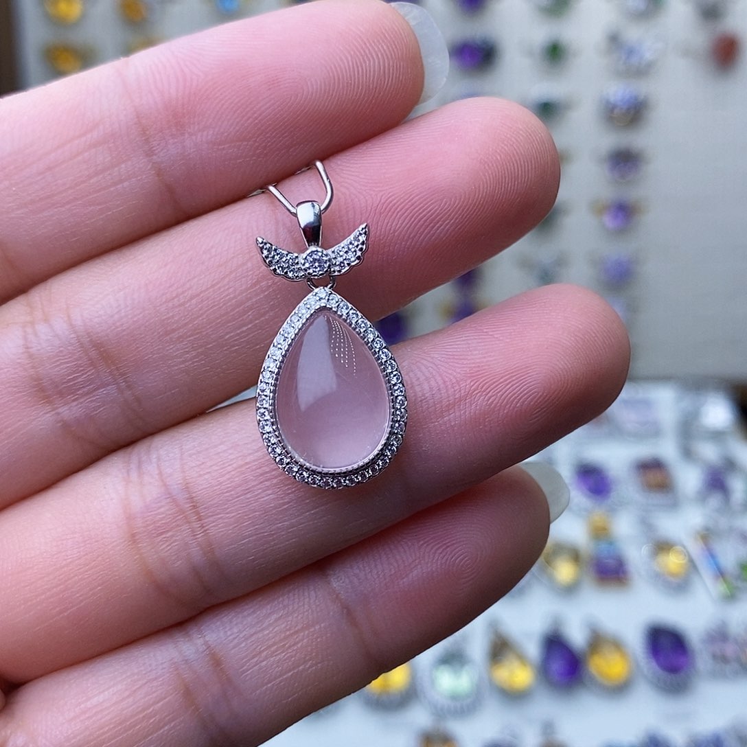 银S925镶嵌吊坠(不含链)水晶需要证书备注