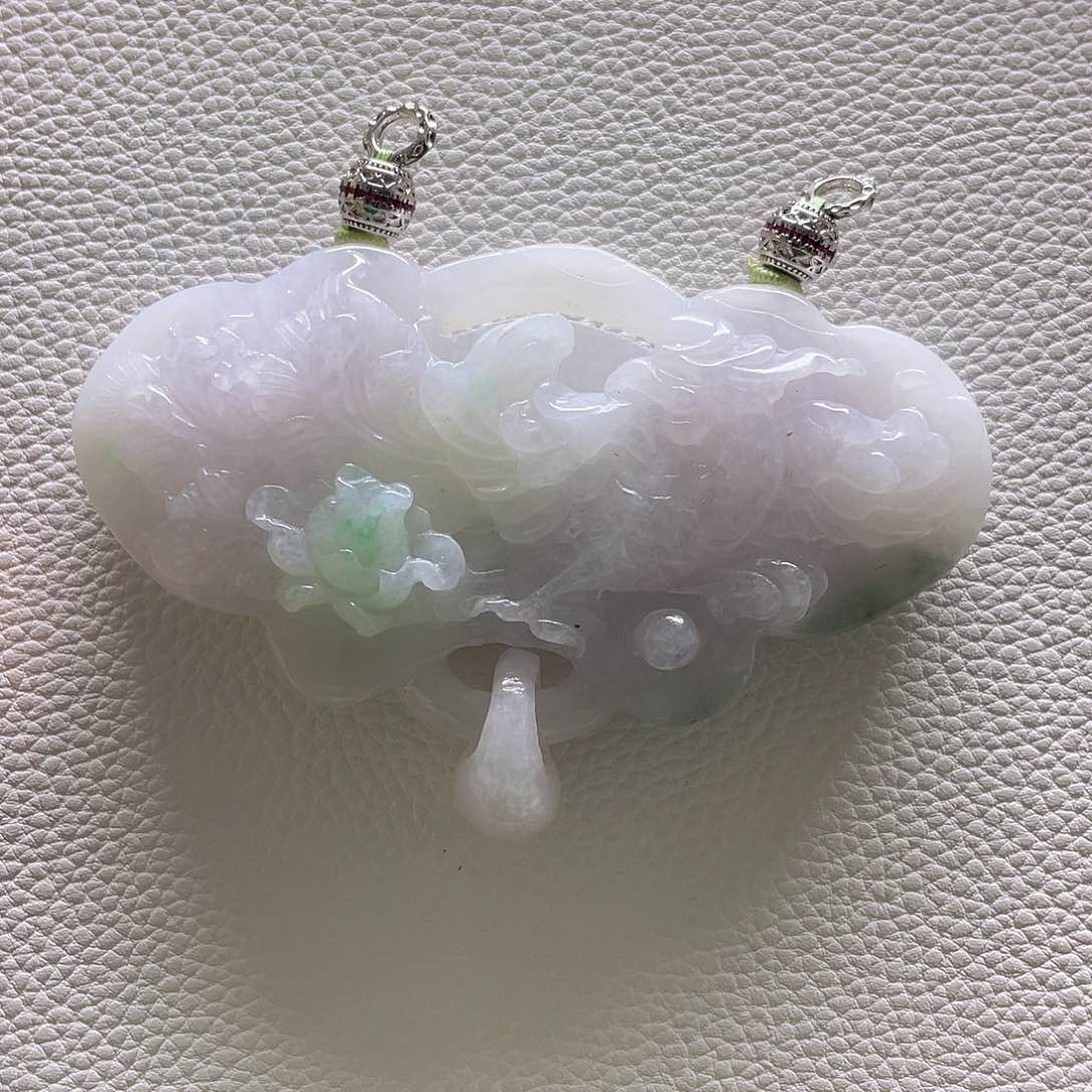 翡翠未镶嵌颈饰翡翠冰锁