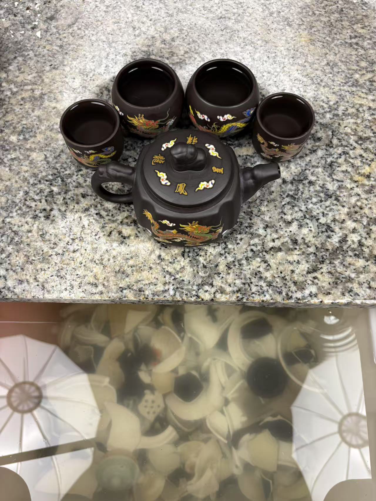 四方龙凤一壶两龙蛋两扳指杯凤鸣壶套装