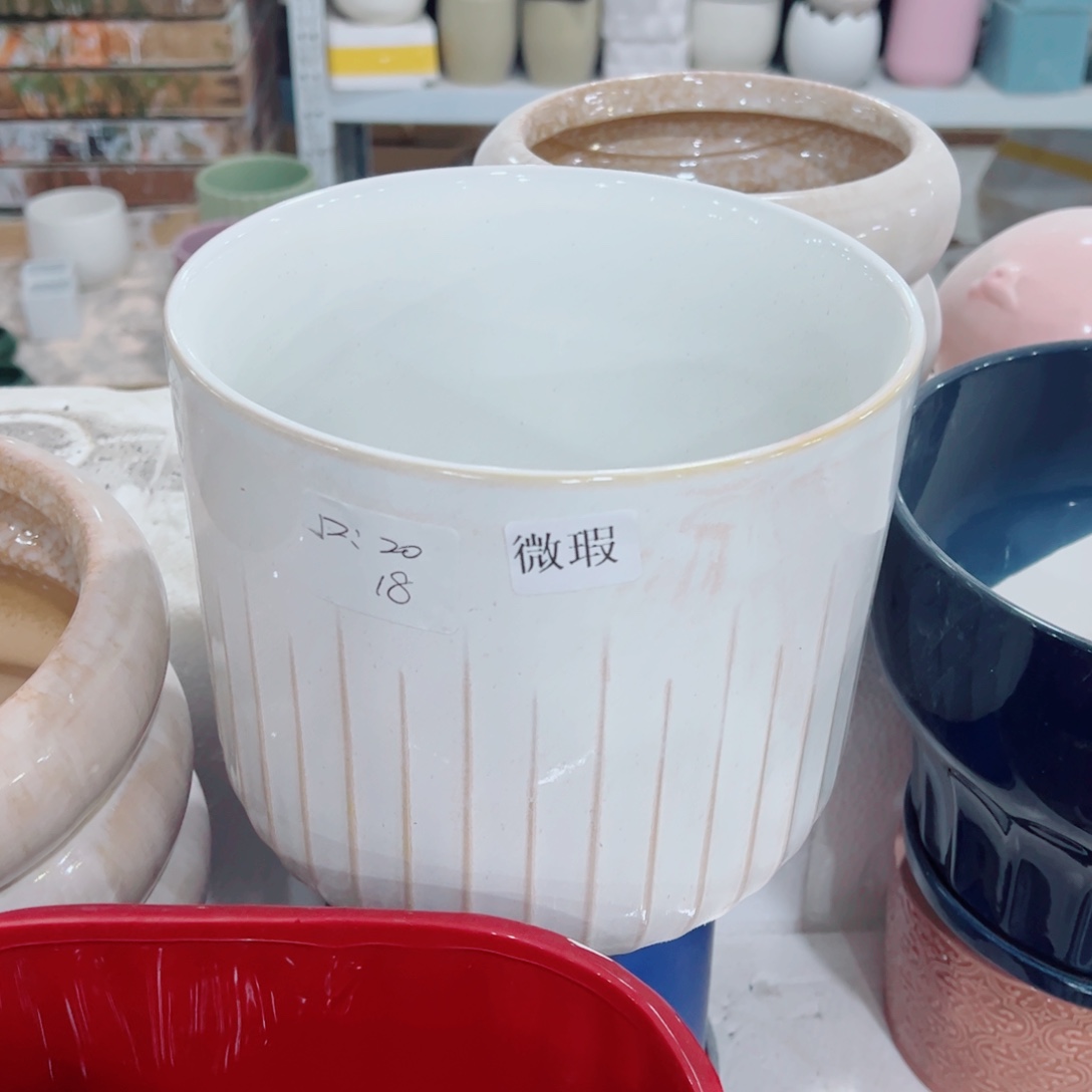 有孔，陶瓷花盆满10米包邮发货