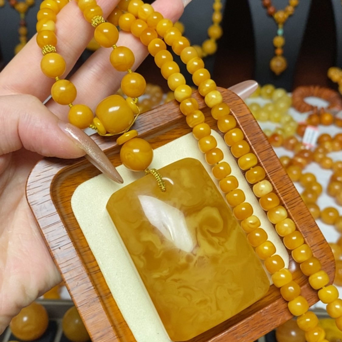 【闪购商品】蜜蜡颈饰未镶嵌项链