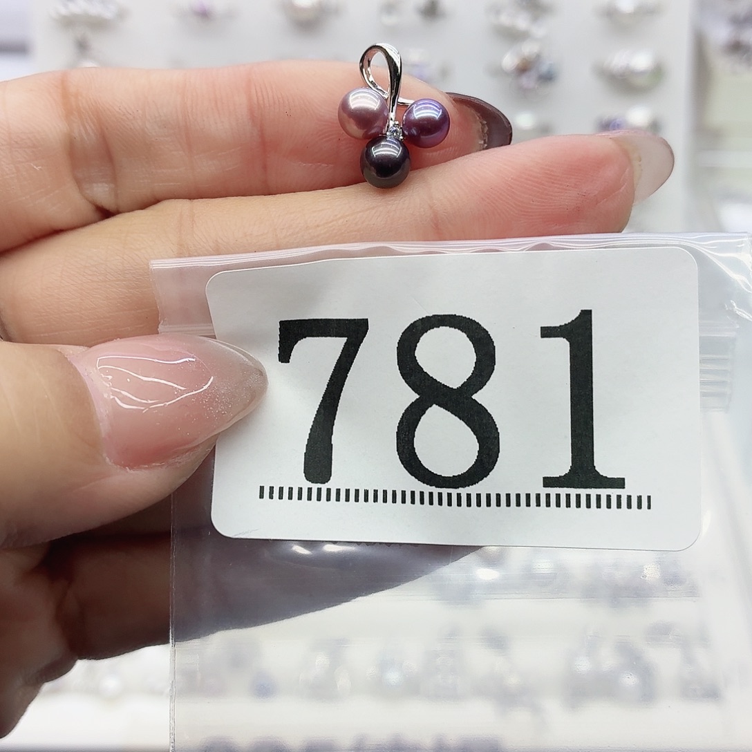 南***雾淡水珍珠珠宝奇石银S925镶嵌781