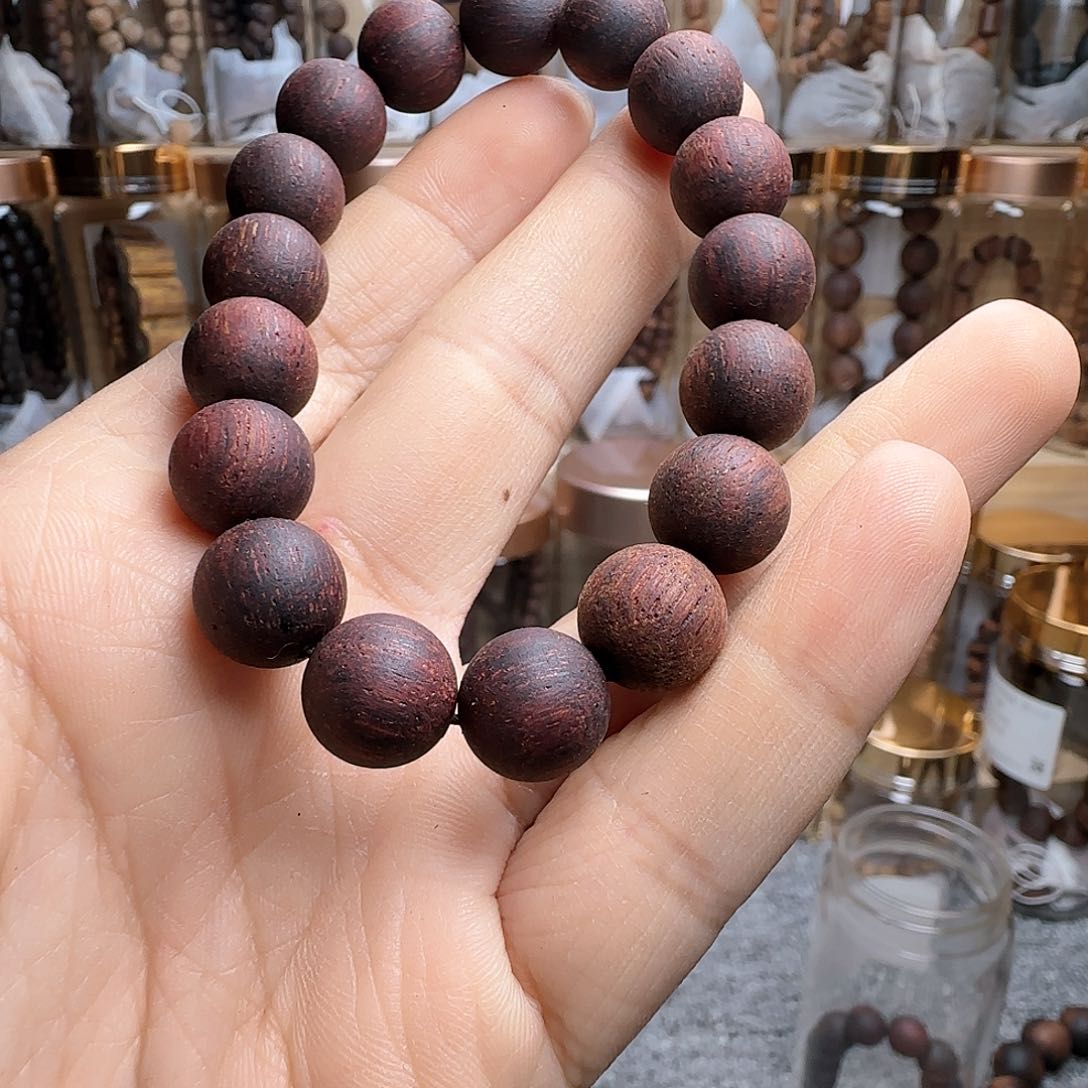 降真香手串/手链1.2黄油金丝密结手串