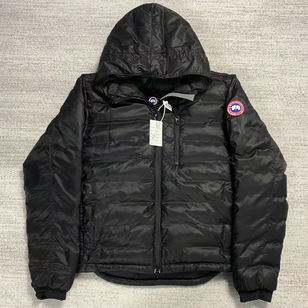 99新 CANADA GOOSE 加拿大鹅 S 黑色Lodge Down连帽羽绒服