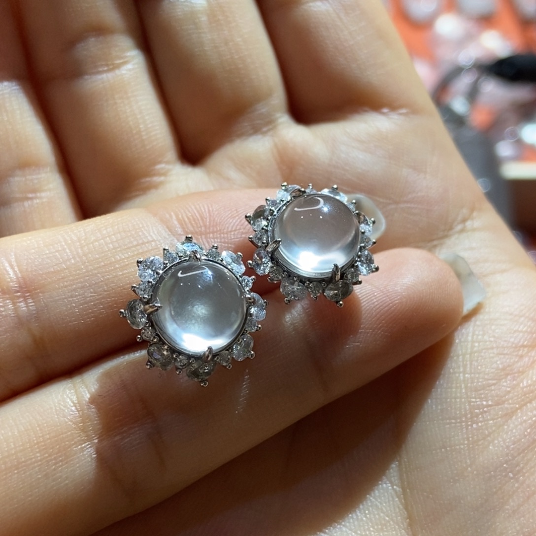 $***o石英质玉银S925镶嵌颈饰