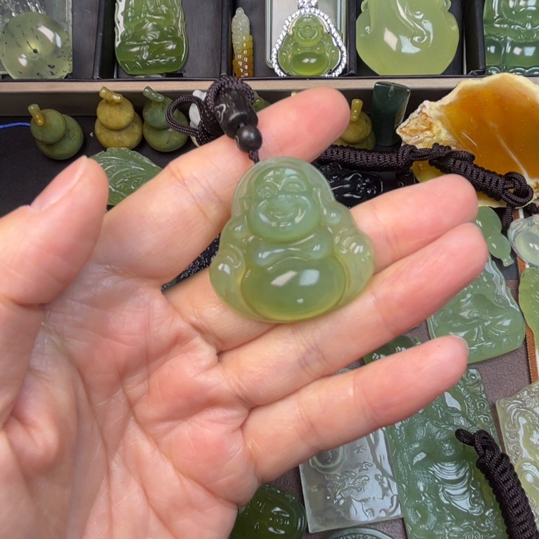 蛇纹石玉未镶嵌吊坠(不含链)