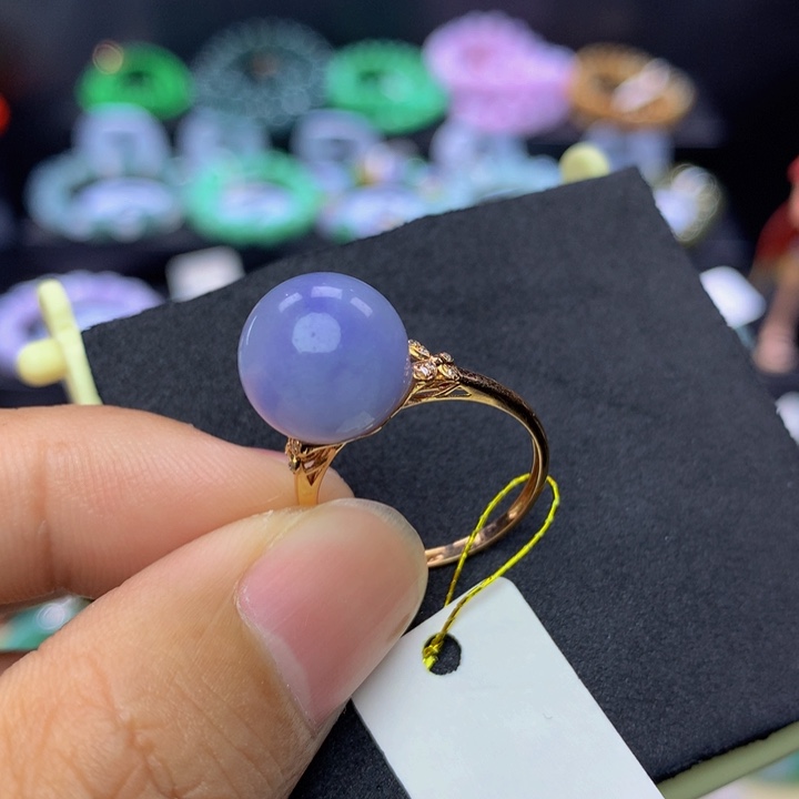 翡翠手链18K金镶嵌翡翠 