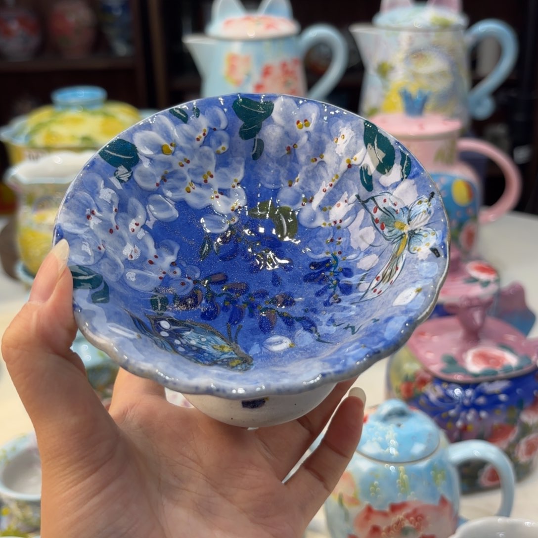 景德镇手绘高温釉下彩陶瓷茶具