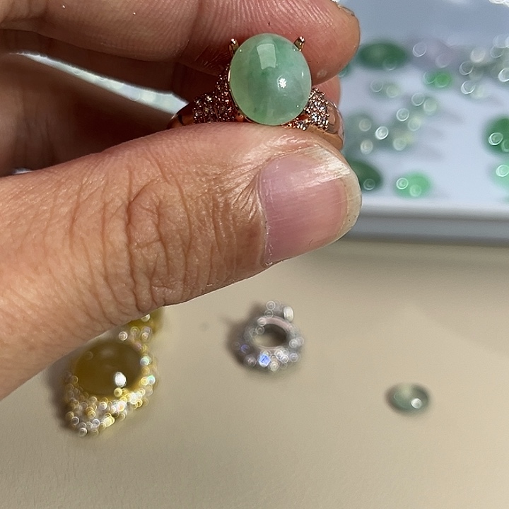 翡翠裸石缅料A货翡翠