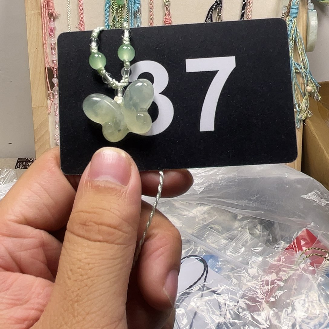 蛇纹石玉合金颈饰