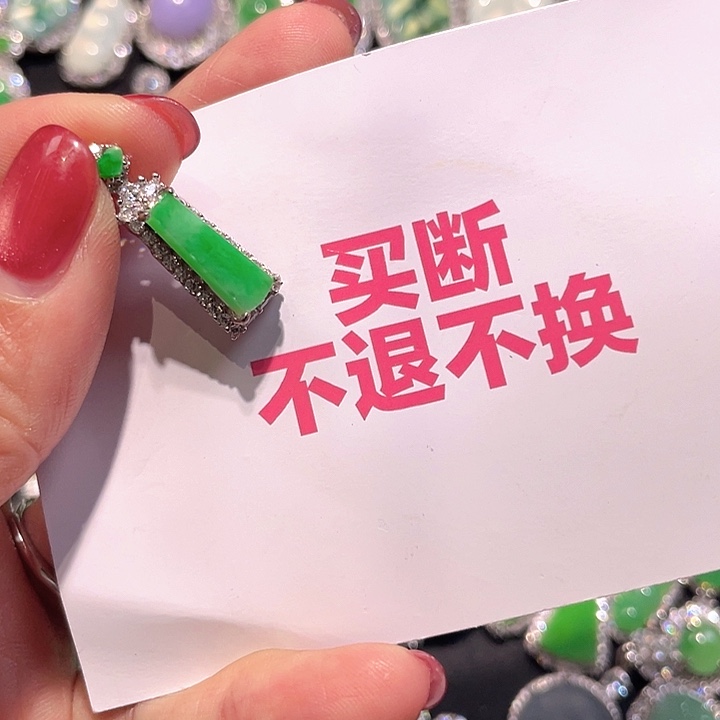 翡翠银S925镶嵌颈饰