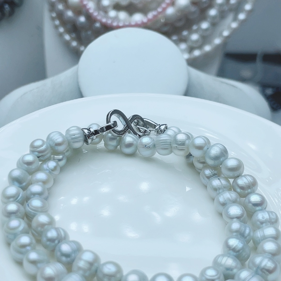 淡水珍珠颈饰钛钢