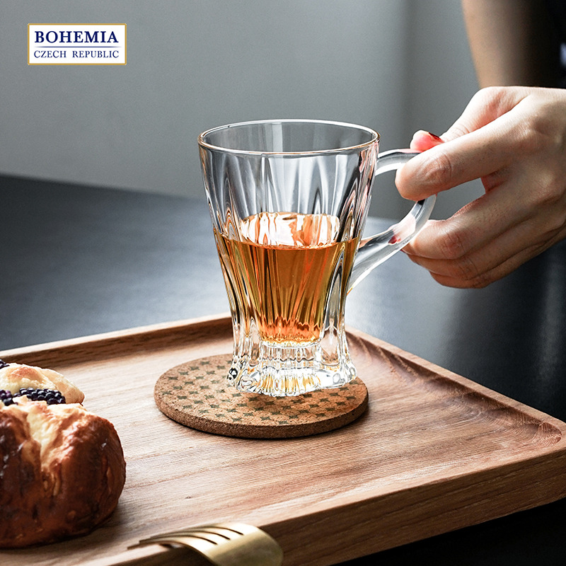 BOHEMIA捷克进口欧式水晶玻璃茶杯普兰提卡透明茶杯喝水杯洋酒杯