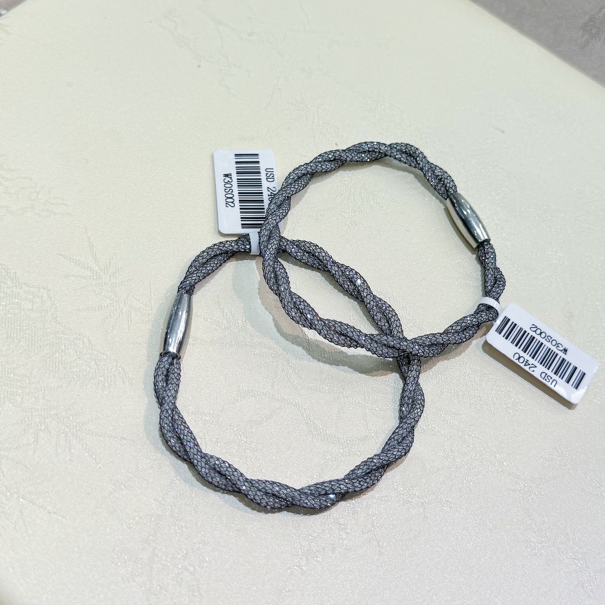 925银手链 【孤品专场】blk002 水晶编织手链银色款