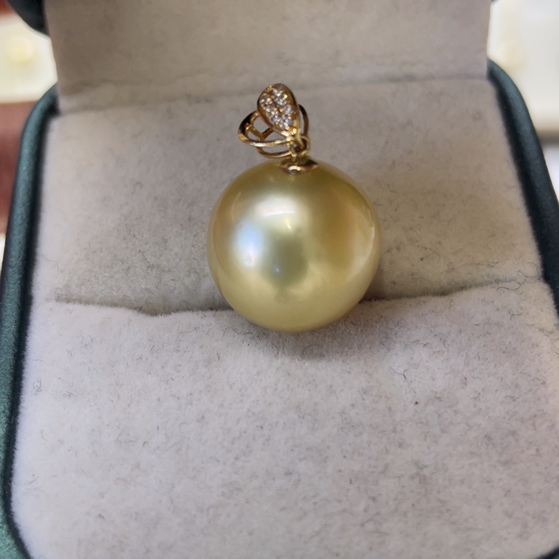 海水珍珠颈饰18K金镶嵌14-15