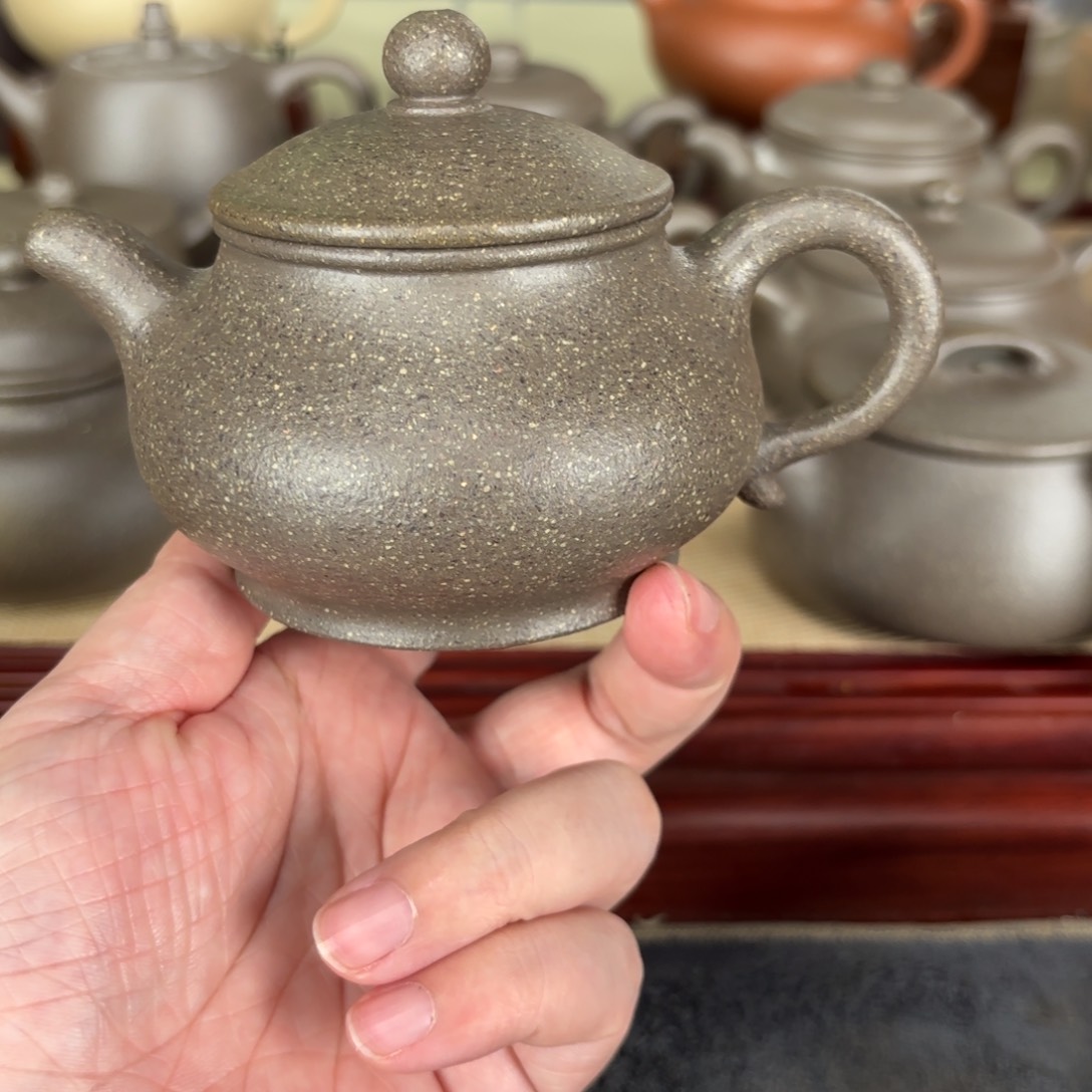 紫砂茶壶永**步蟹壳青潘壶200