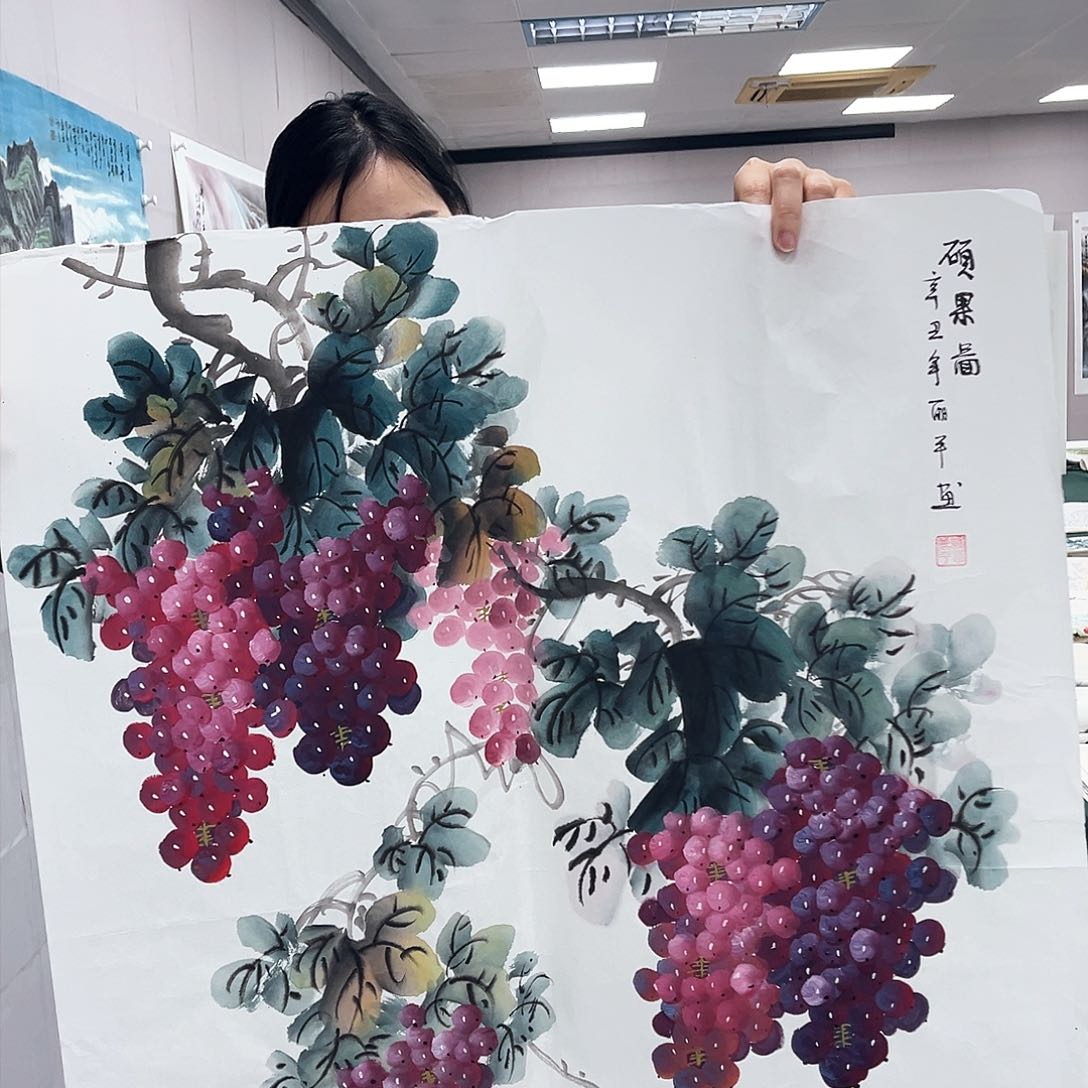 国画国画作品纯手工绘制