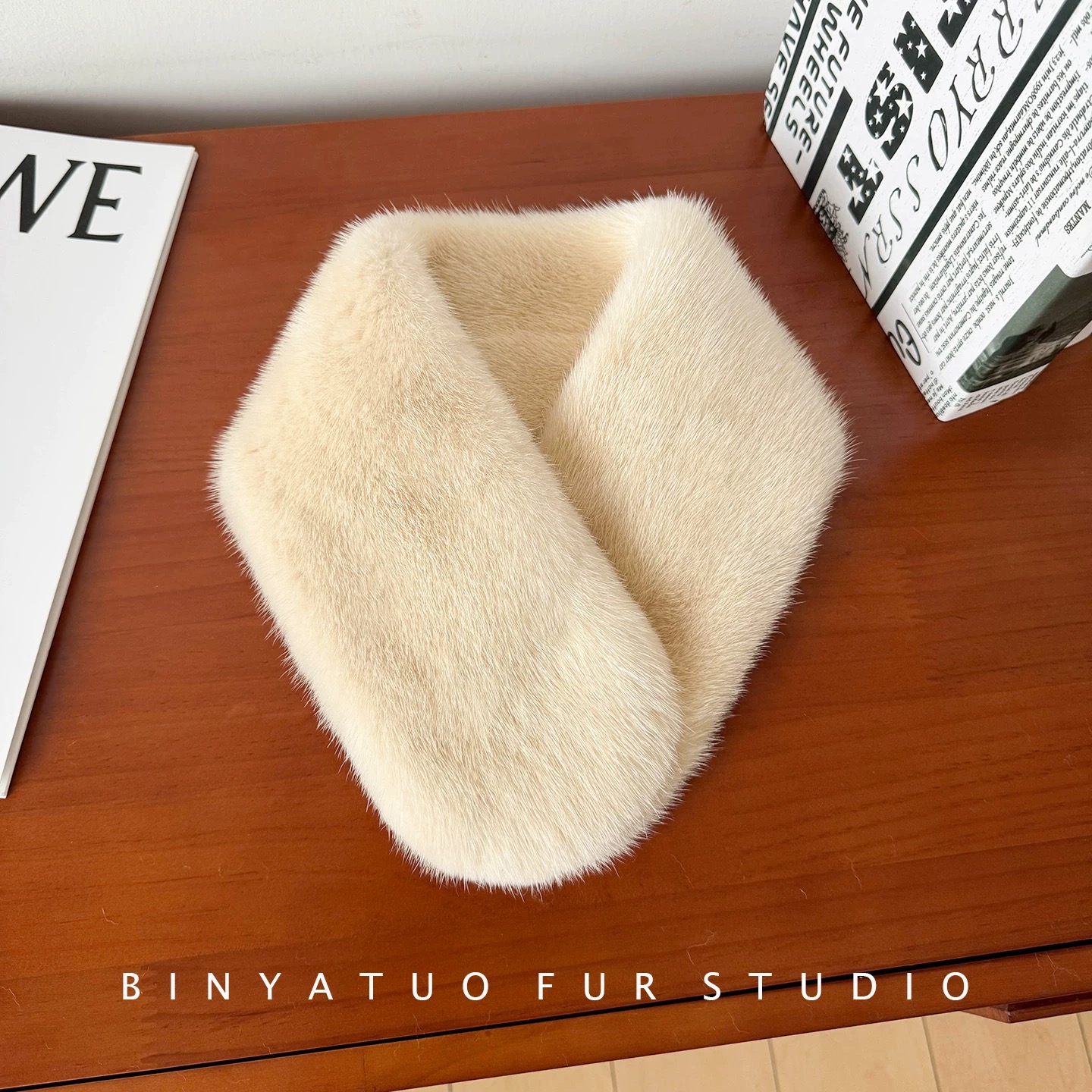 双面毛精致短款水貂毛整皮吸扣围脖女士真毛围巾貂皮毛领脖套