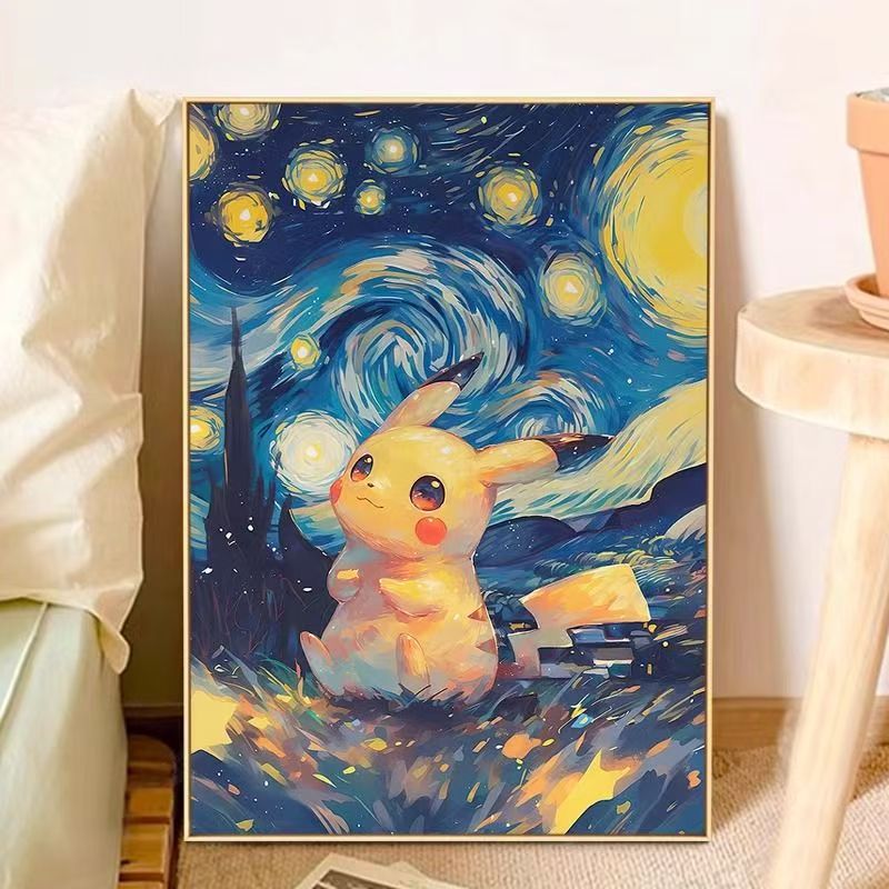 4060星空皮卡丘客厅卧室儿童房工艺画