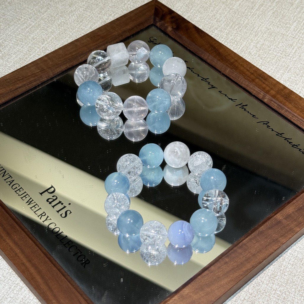 海蓝宝自选手串多样发货（天然水晶 默认微瑕 读完商品详情再下单！