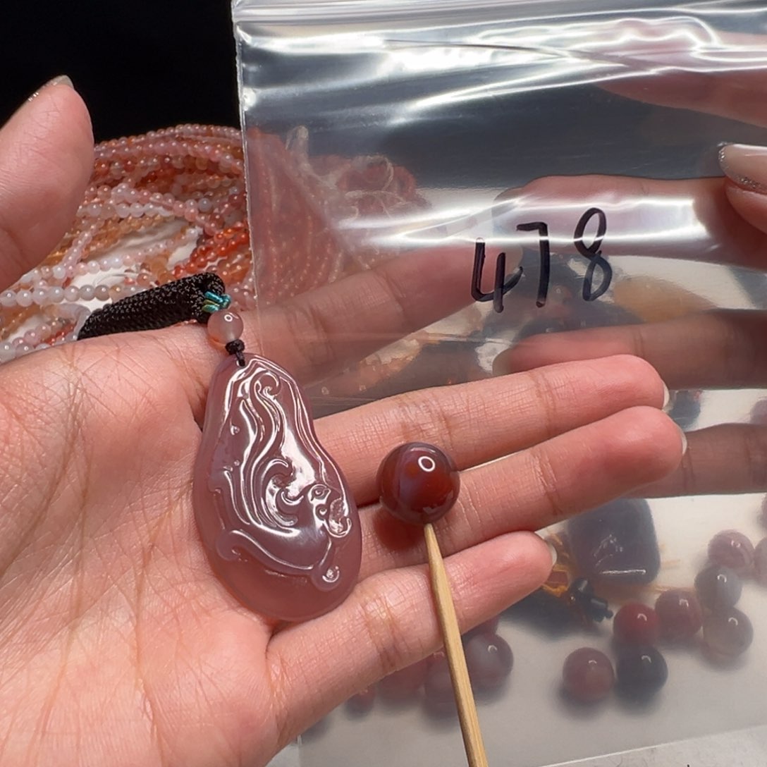 未镶嵌南红玛瑙南红玛瑙478号单珠12.5+mm