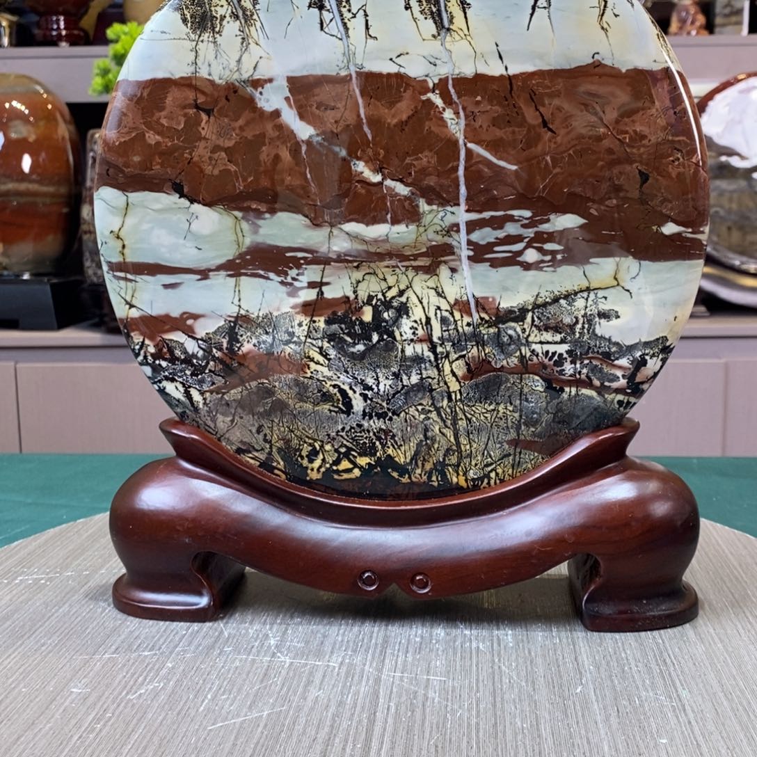 石材广西国画石草花石