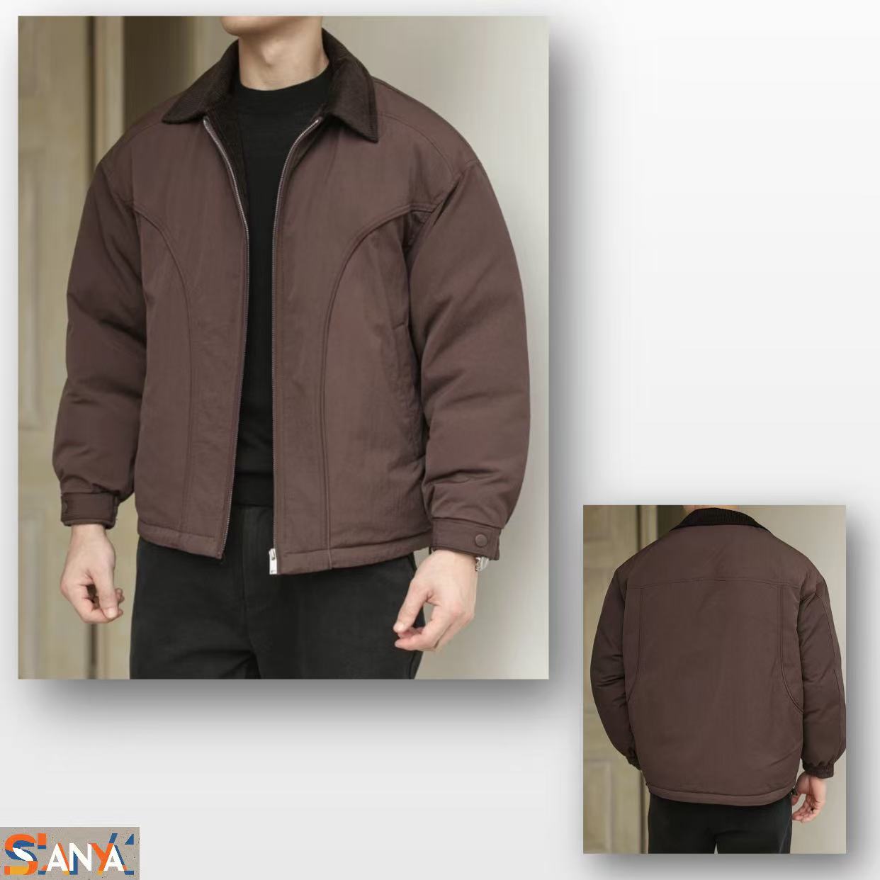 （新国标90白鸭绒）2025新款轻薄翻领夹克羽绒服男士休闲简约百搭款