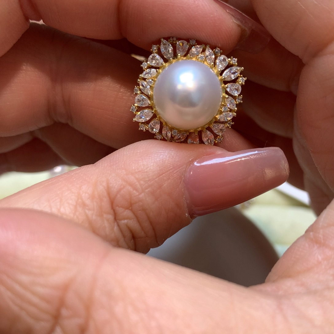 海水珍珠颈饰银S925镶嵌