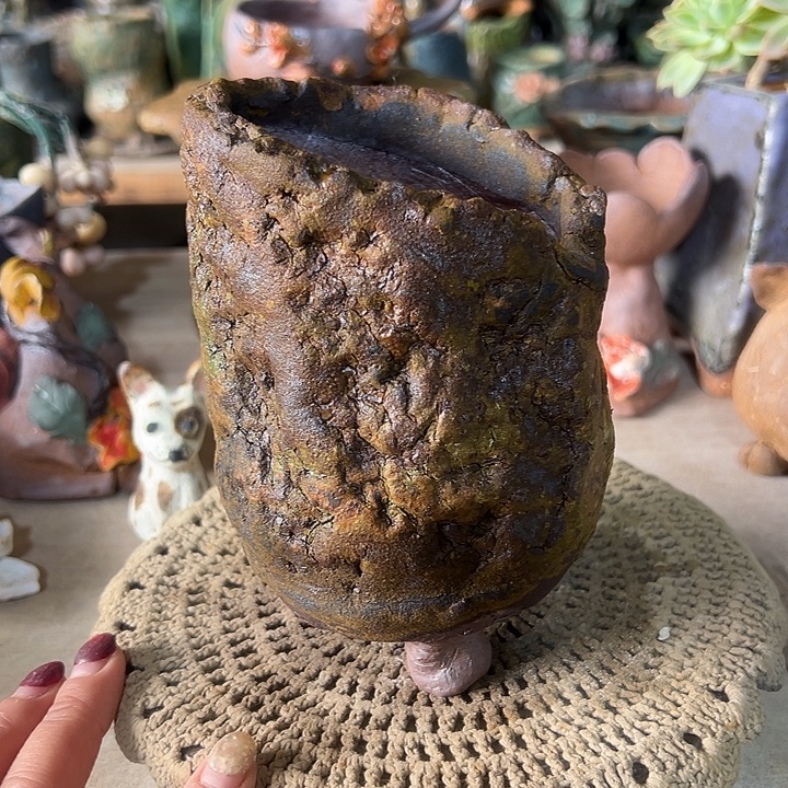 福利手工粗陶高温陶器满58包邮