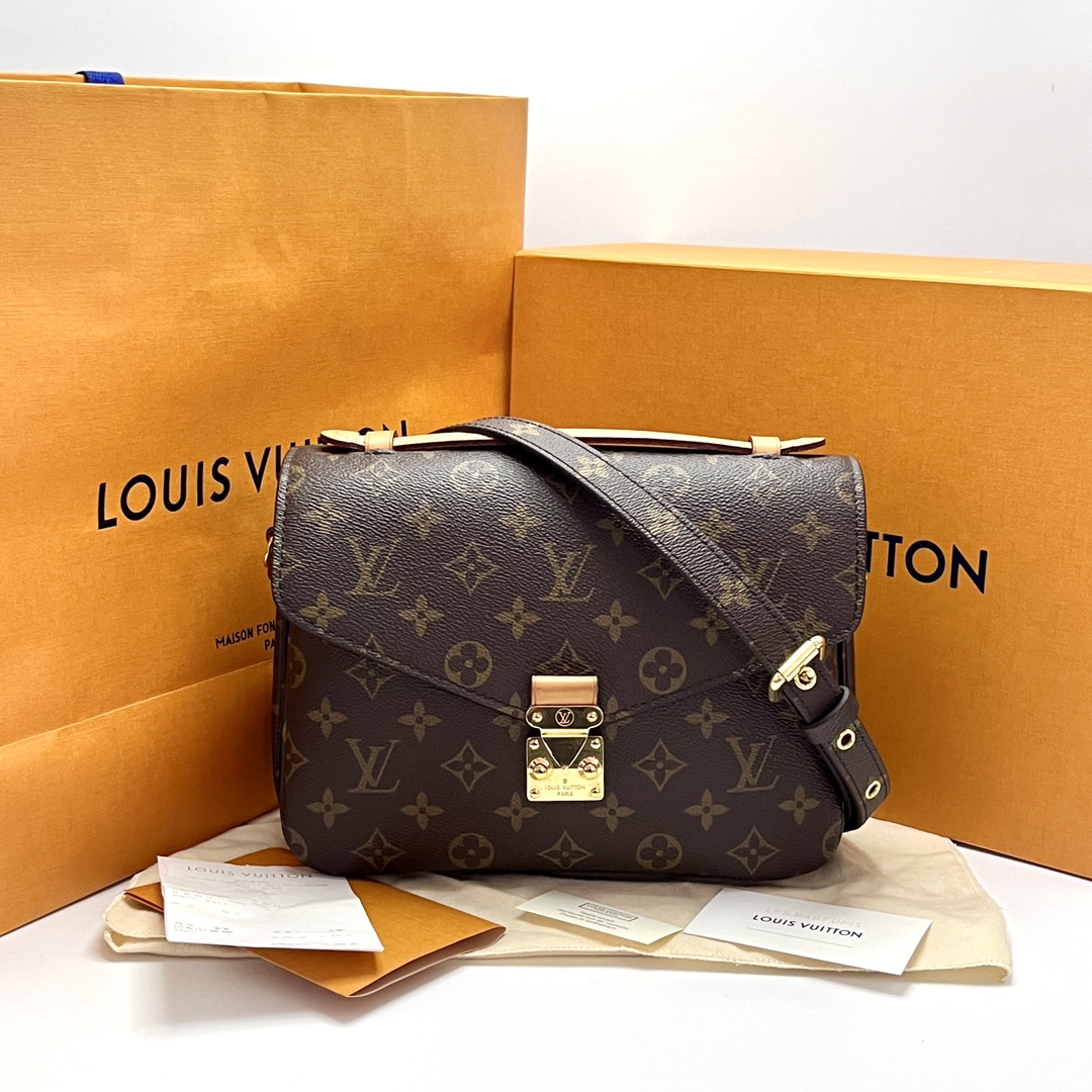 95新 LouisVuitton/路易威登 经典老花邮差手提单肩斜挎包 07324