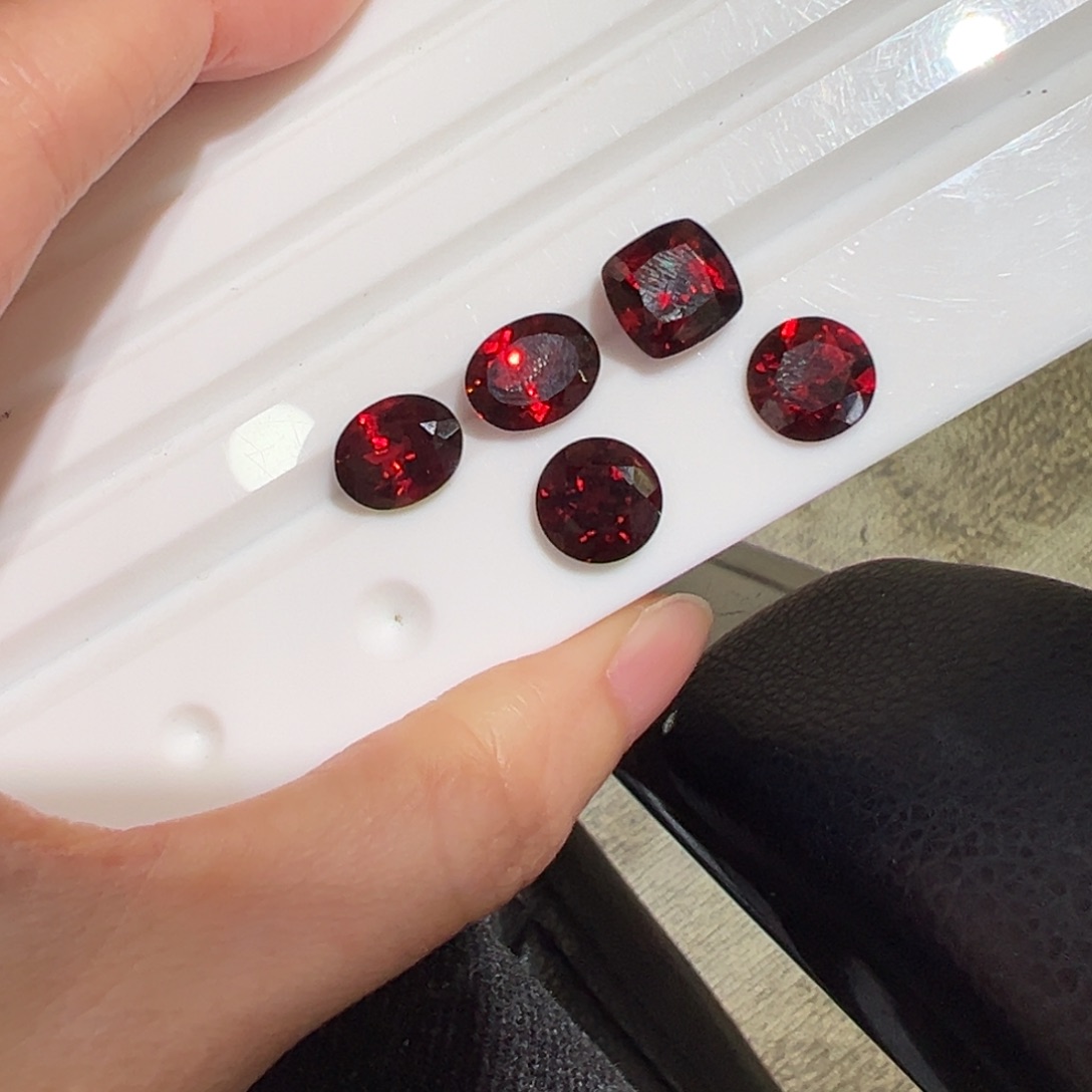 ****咪石榴石珠宝半成品未镶嵌19.3ct5颗